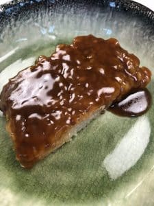 Bibingkang Kanin Malagkit – Biko Rice Cake with Coconut Topping